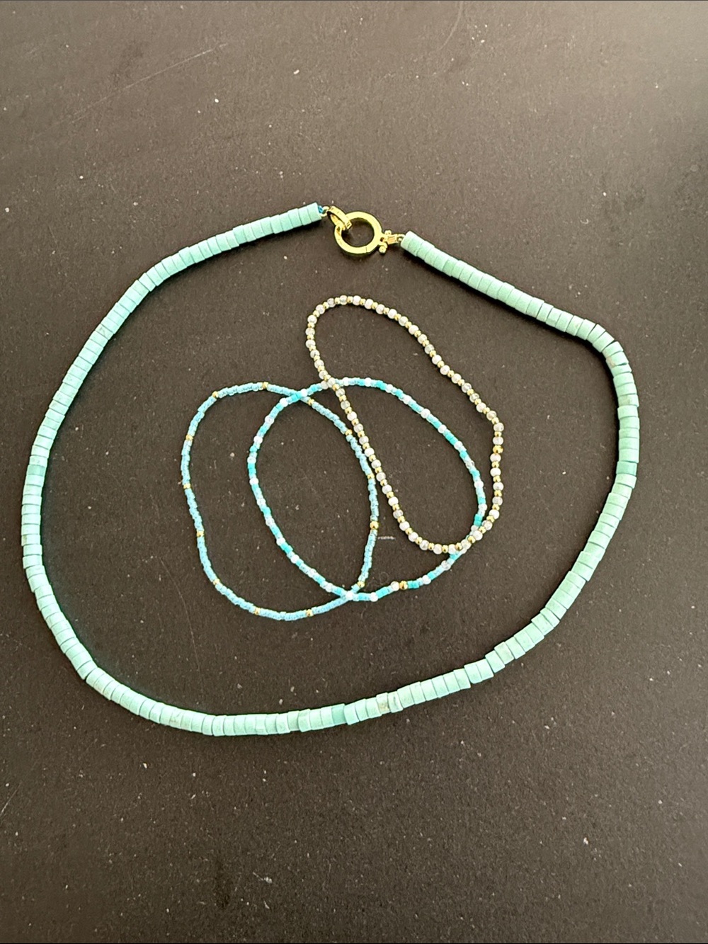 Gorjana Beaded Turquoise Necklace and Bracelet Set